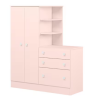 Roupeiro c/ Cômoda Doce Sonho Rosa Acetinado