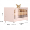  Berço Qmovi Mini Cama Doce Sonho Rosa Acetinado
